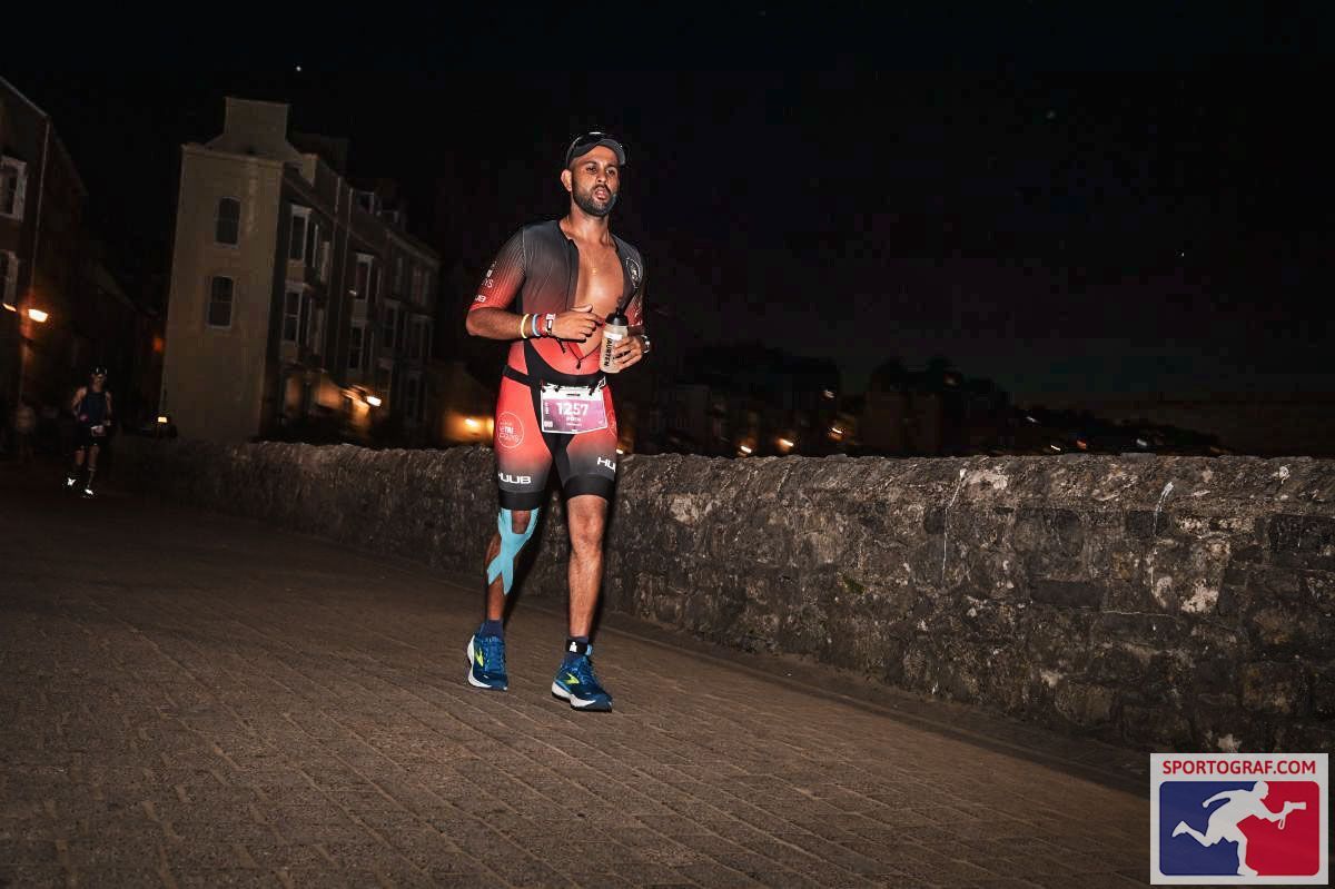 Running the night leg of an Ironman race