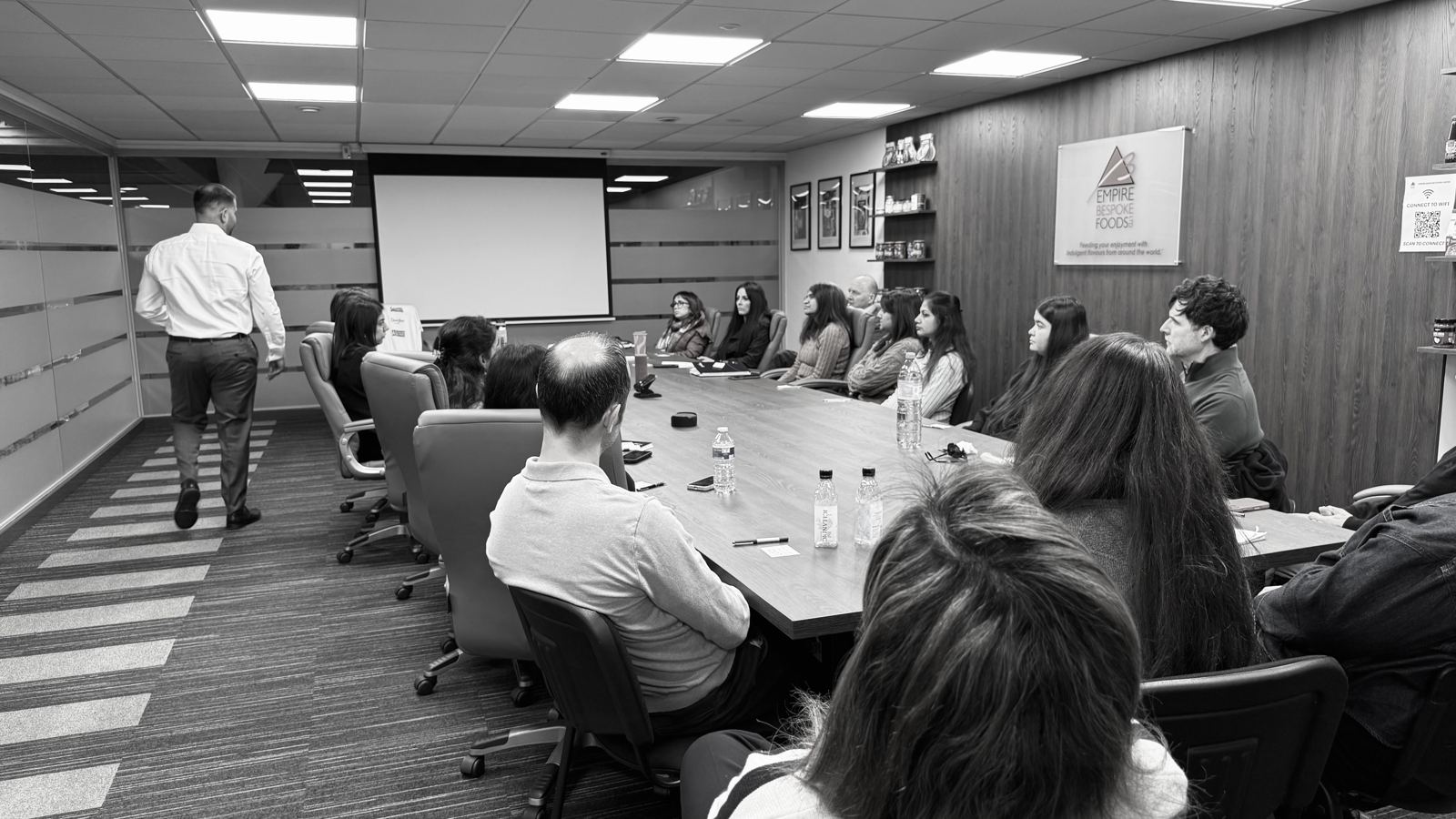 Delivering a keynote in a boardroom